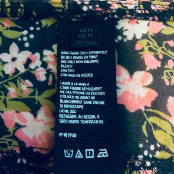 FREE PEOPLE Beautiful Floral Boho Cottagecore Relaxed Fit Blouse Size M - Picture 7 of 9